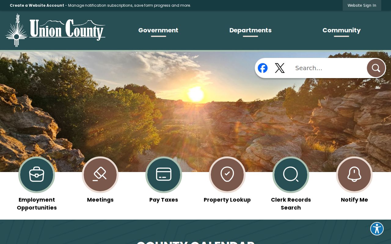 Official Union County government department gateway