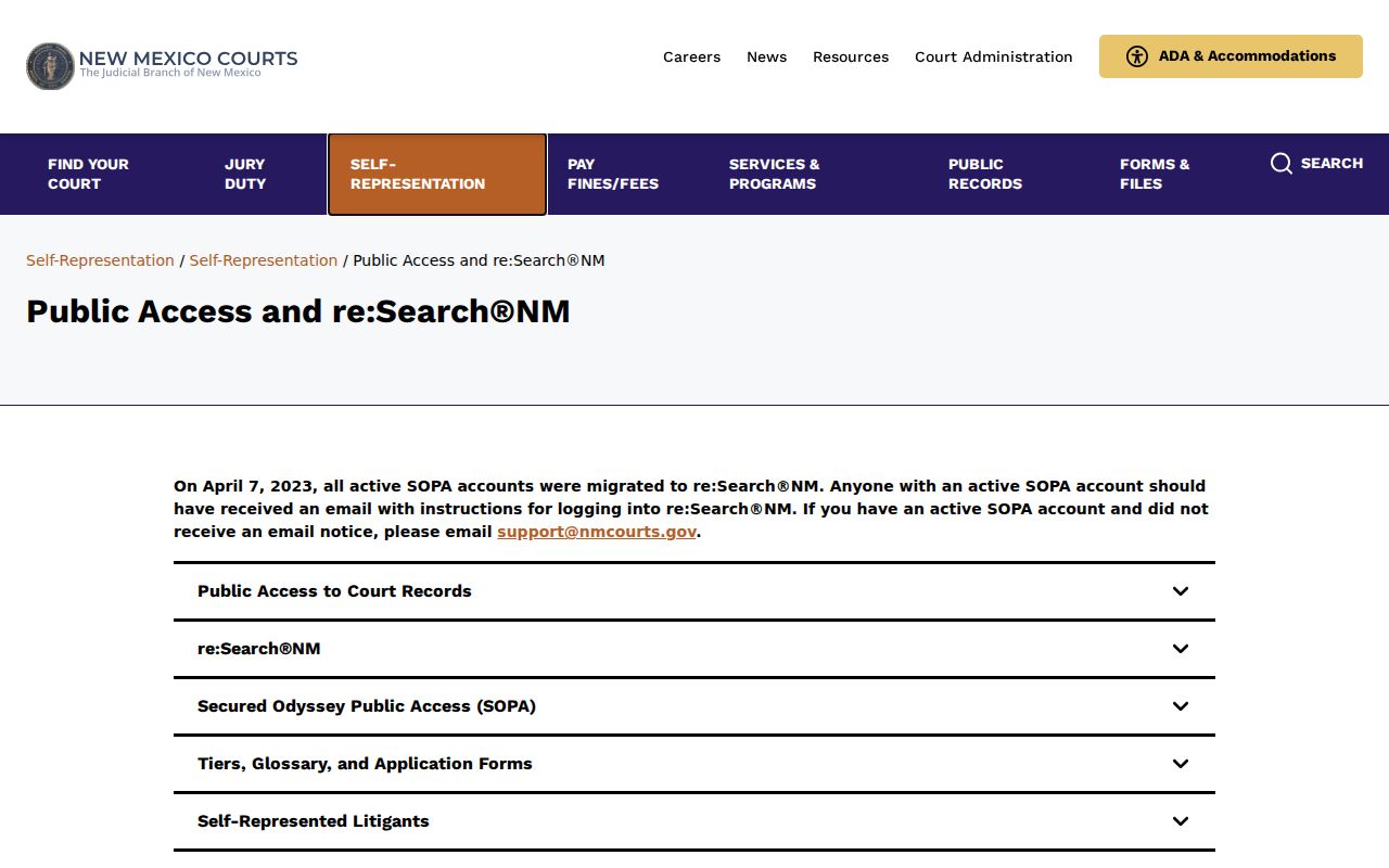 New Mexico court access guide for Union County case lookup